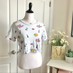 H&M Cropped Graphic Tee